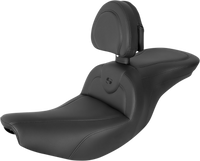 Thumbnail for SADDLEMEN RoadSofa* Seat - with Backrest - Black w/ Black Stitching - Indian '14-'23 I14-07-187BR