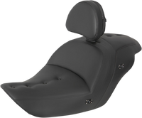 Thumbnail for SADDLEMEN Heated Roadsofa* Pillow Top Seat - With Backrest - Black H23-20-181BRHCT