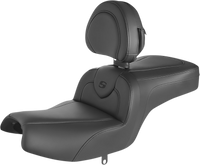 Thumbnail for SADDLEMEN RoadSofa* Seat - with Backrest - Black w/ Black Stitching - Challenger '20-'22 I20-06-187BR