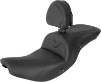 Thumbnail for SADDLEMEN Seat - RoadSofa* - With Backrest - Black W/Black Stitching - Heated - Indian '14-'23 I14-07-187BRHCT