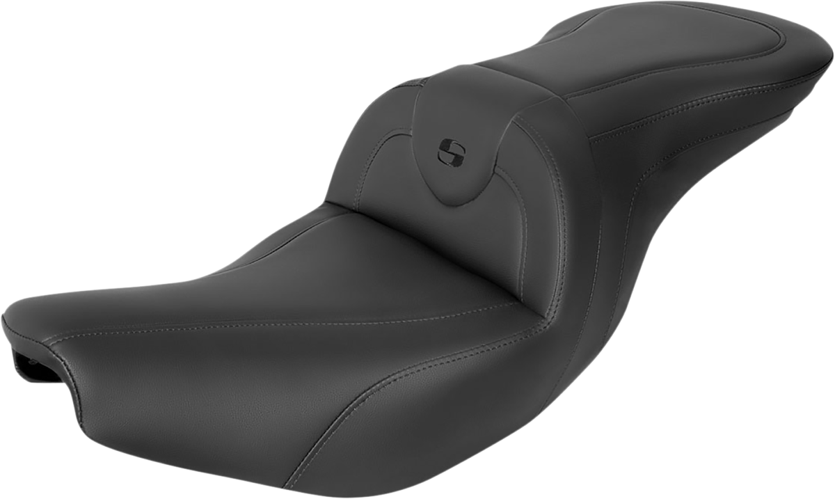SADDLEMEN RoadSofa* Seat - without Backrest - Black w/ Black Stitching - Indian '14-'23 I14-07-187