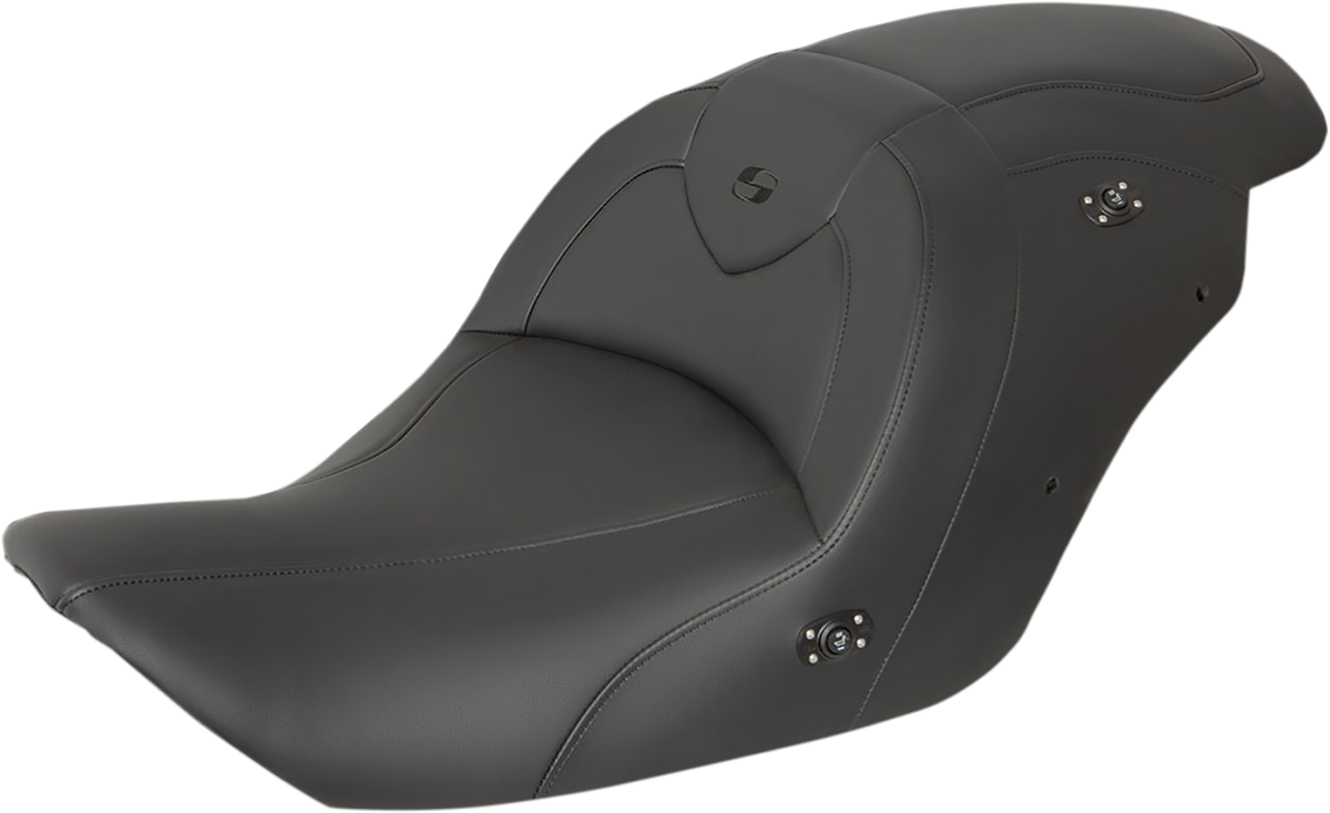 SADDLEMEN Seat - RoadSofa* - without Backrest - Black w/ Black Stitching - Heated - GL1800 '14-'17 H23-20-187HCT