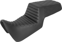 Thumbnail for SADDLEMEN Step-Up Seat - Front Tuck-n-Roll/Rear Lattice Stitch - Black 821-34-176