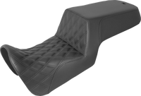 Thumbnail for SADDLEMEN Step-Up Seat - Front Lattice Stitch/Rear Smooth - Black 821-34-172