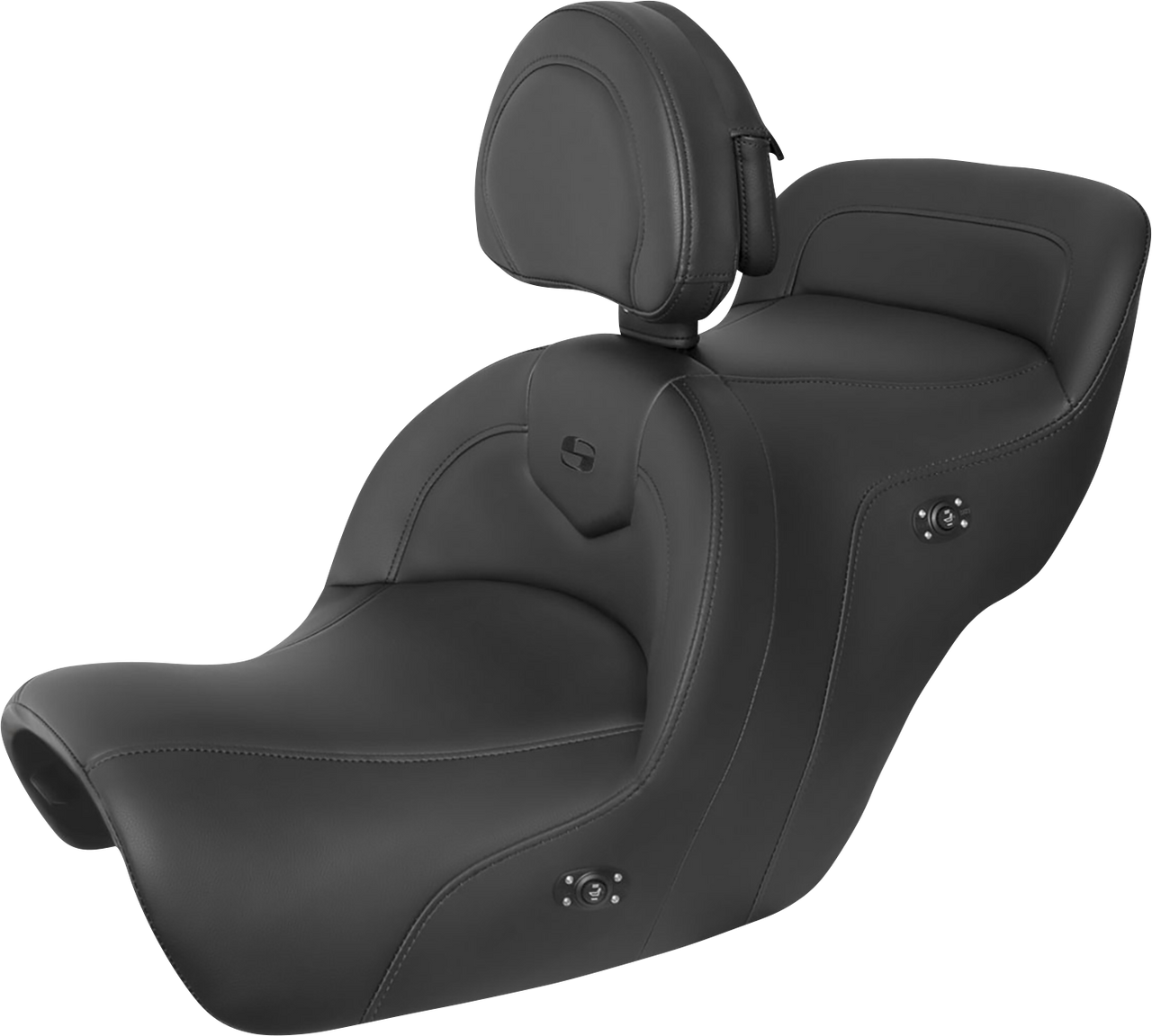 SADDLEMEN Heated Roadsofa* Seat - Includes Backrest - Black H88-07-187BRHCT