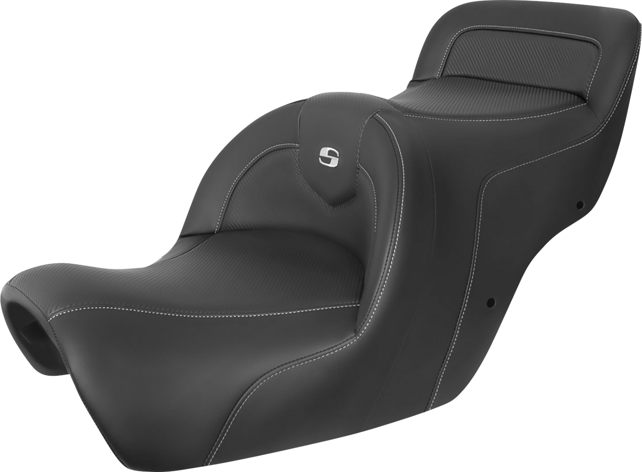 SADDLEMEN Roadsofa* Seat - Carbon Fiber - Without Backrest - Black - GL H88-07-185