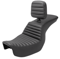 Thumbnail for SADDLEMEN Tour Step-Up Seat - Rider Backrest - Tuck-n-Roll - Dyna '06-'17 806-04-191BR