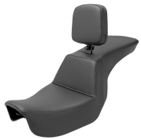 Thumbnail for SADDLEMEN Tour Step-Up Seat - Rider Backrest - Plain - Dyna '06-'17 806-04-194BR
