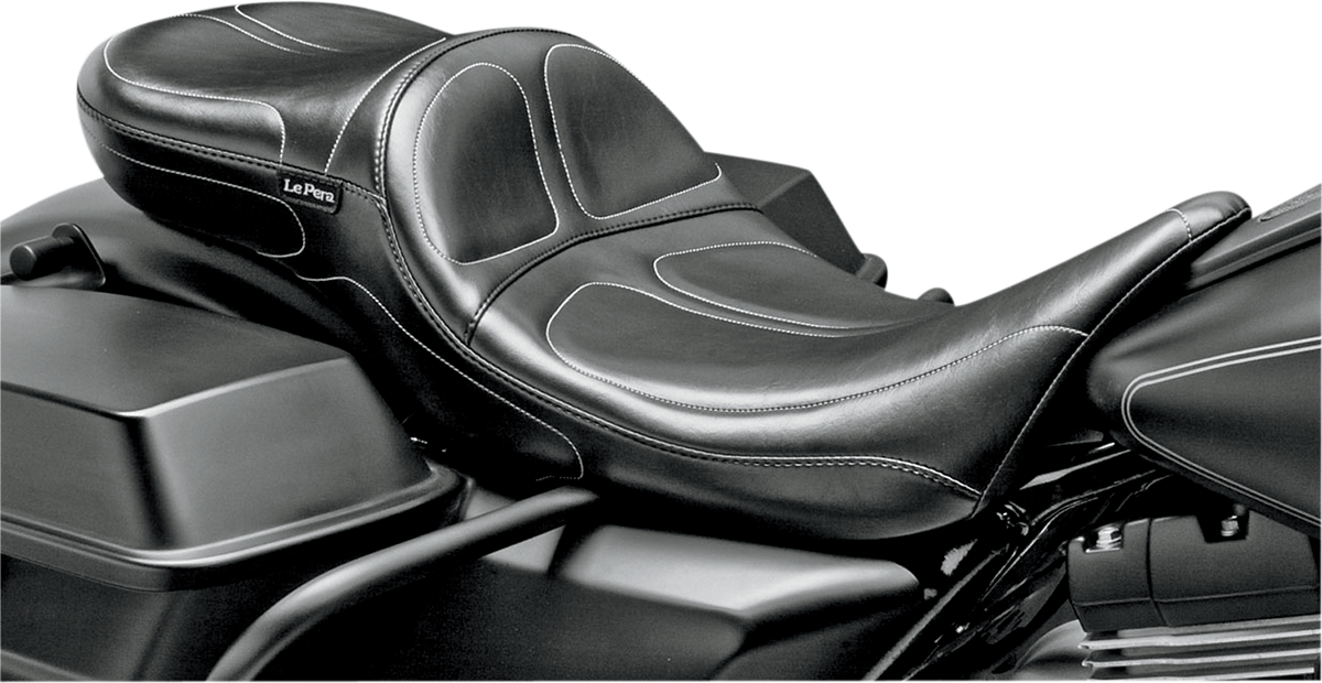LE PERA Maverick Daddy Long Legs Seat - Black - Stitched - FL '08-'23 LK-957DL