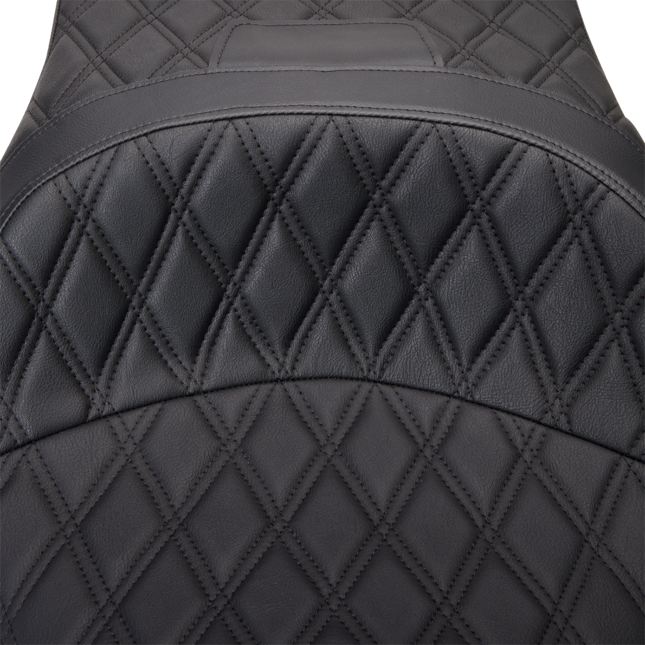 DRAG SPECIALTIES Freedom Seat - Vinyl - Double Diamond Black Stitch - FLH '09-'23 0801-1481