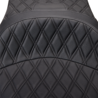 Thumbnail for DRAG SPECIALTIES Freedom Seat - Vinyl - Double Diamond Black Stitch - FLH '09-'23 0801-1481