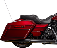 Thumbnail for DRAG SPECIALTIES Freedom Seat - Vinyl - Double Diamond Silver Stitch - FLH '09-'23 0801-1482