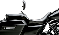 Thumbnail for LE PERA Maverick Seat - With Backrest - Smooth - Black - FL '08-'23 LK-957BRS