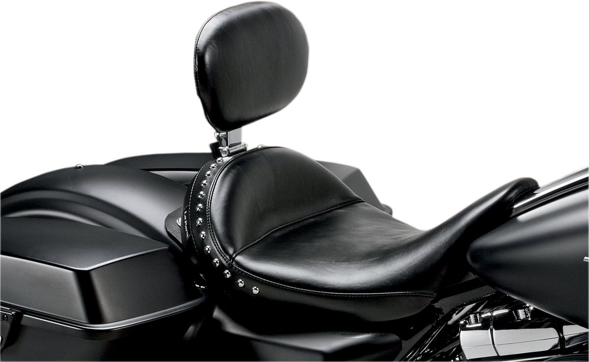 LE PERA Monterey Solo Seat - With Driver Backrest - Smooth - Black - FL '08-'23 LK-697BR