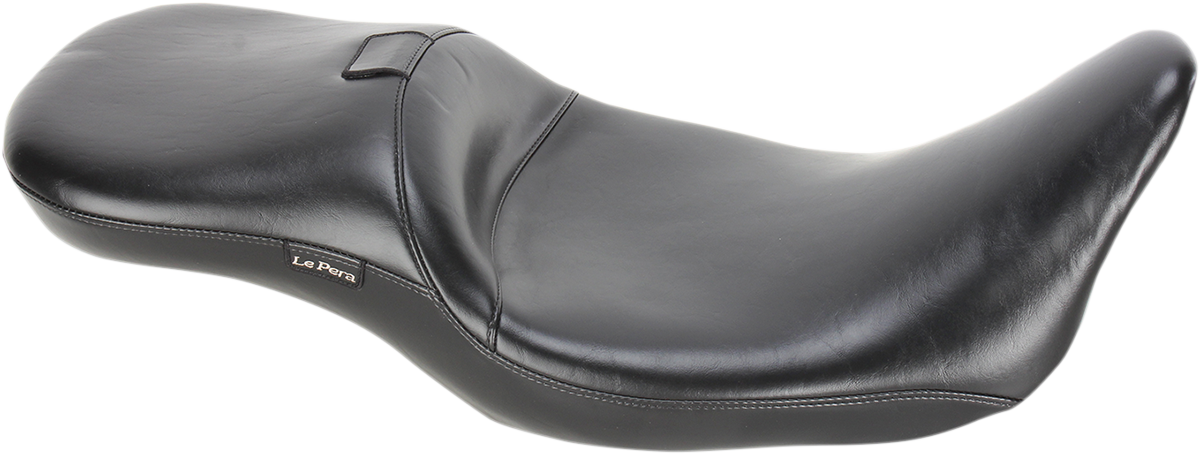 LE PERA Maverick Daddy Long Legs Seat - With Backrest - Black - Smooth - FL '08-'23 LK-957DLBRS