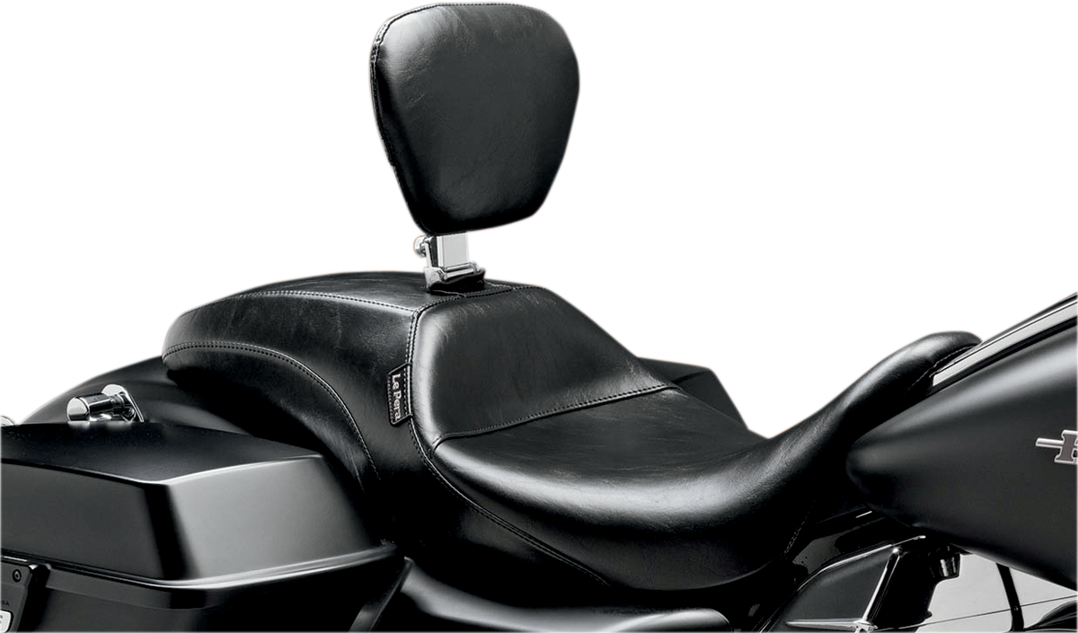 LE PERA Outcast Seat - Full-Length - With Backrest - Smooth - Black - FL '08-'23 LK-987BR