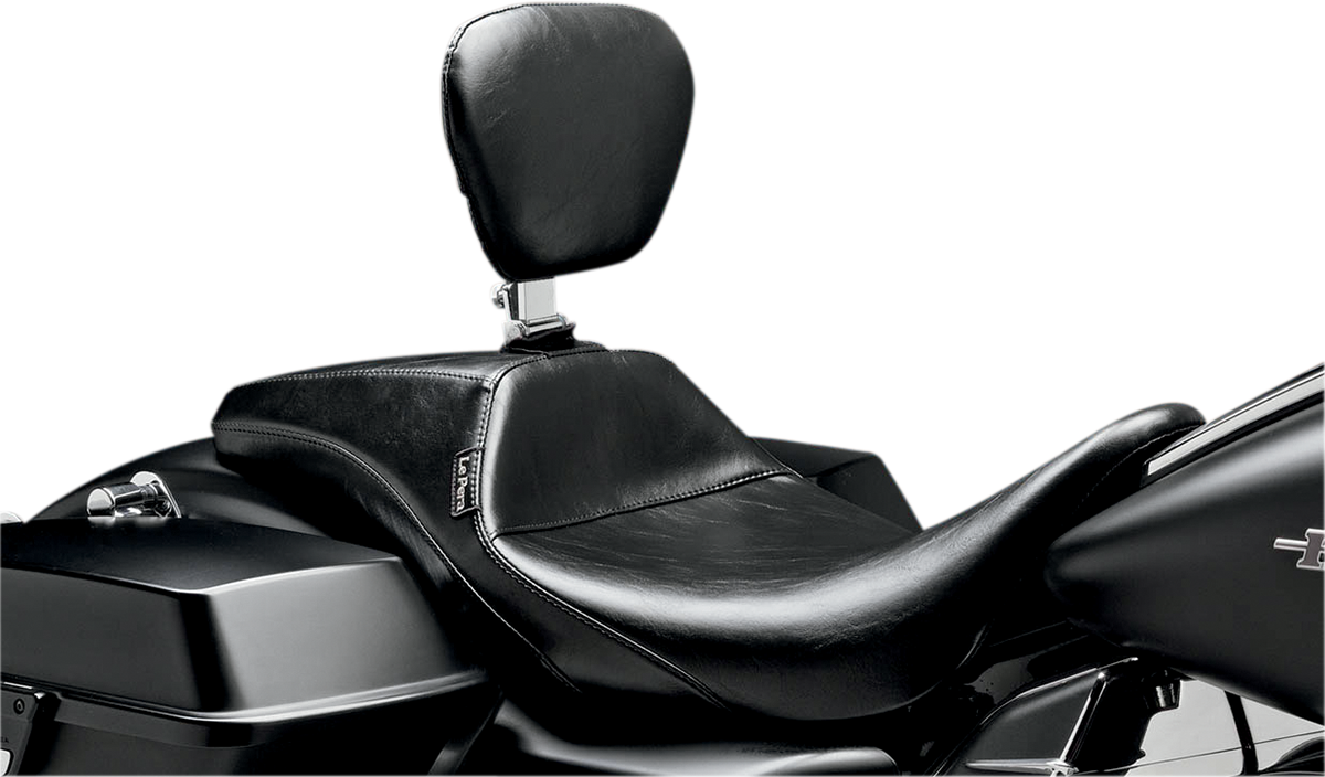 LE PERA Outcast Daddy Long Legs Seat - Full-Length - w/ Backrest - Smooth - Black - FL '08-'23 LK-987DLBR