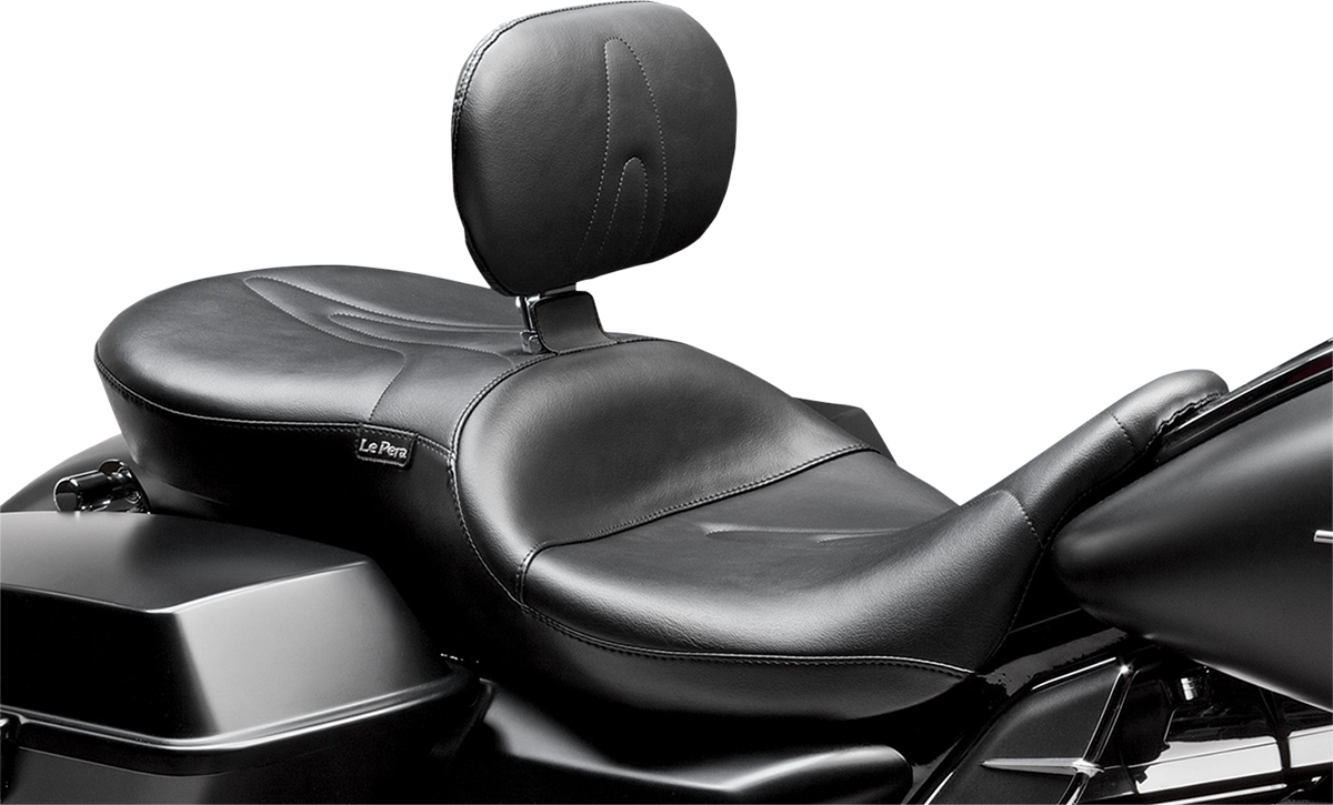 LE PERA RT66 Seat - With Backrest - Stitched - Black - FL '08-'23 LK-767BR