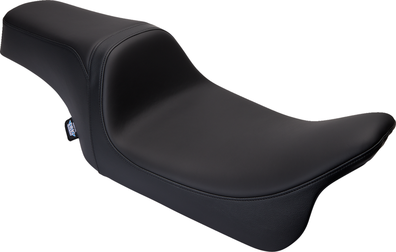 DRAG SPECIALTIES Predator 1Up Seat - Solar Leather - Black - Smooth - FLH '08-'23 08011493