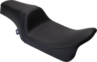 Thumbnail for DRAG SPECIALTIES Predator 1Up Seat - Solar Leather - Black - Smooth - FLH '08-'23 08011493
