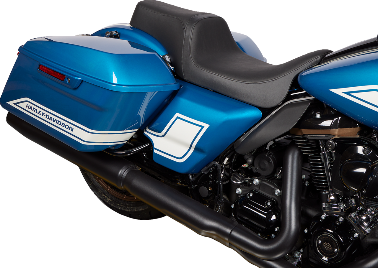 DRAG SPECIALTIES Predator 1Up Seat - Vinyl - Black - Smooth - FLH '08-'23 0801-1480