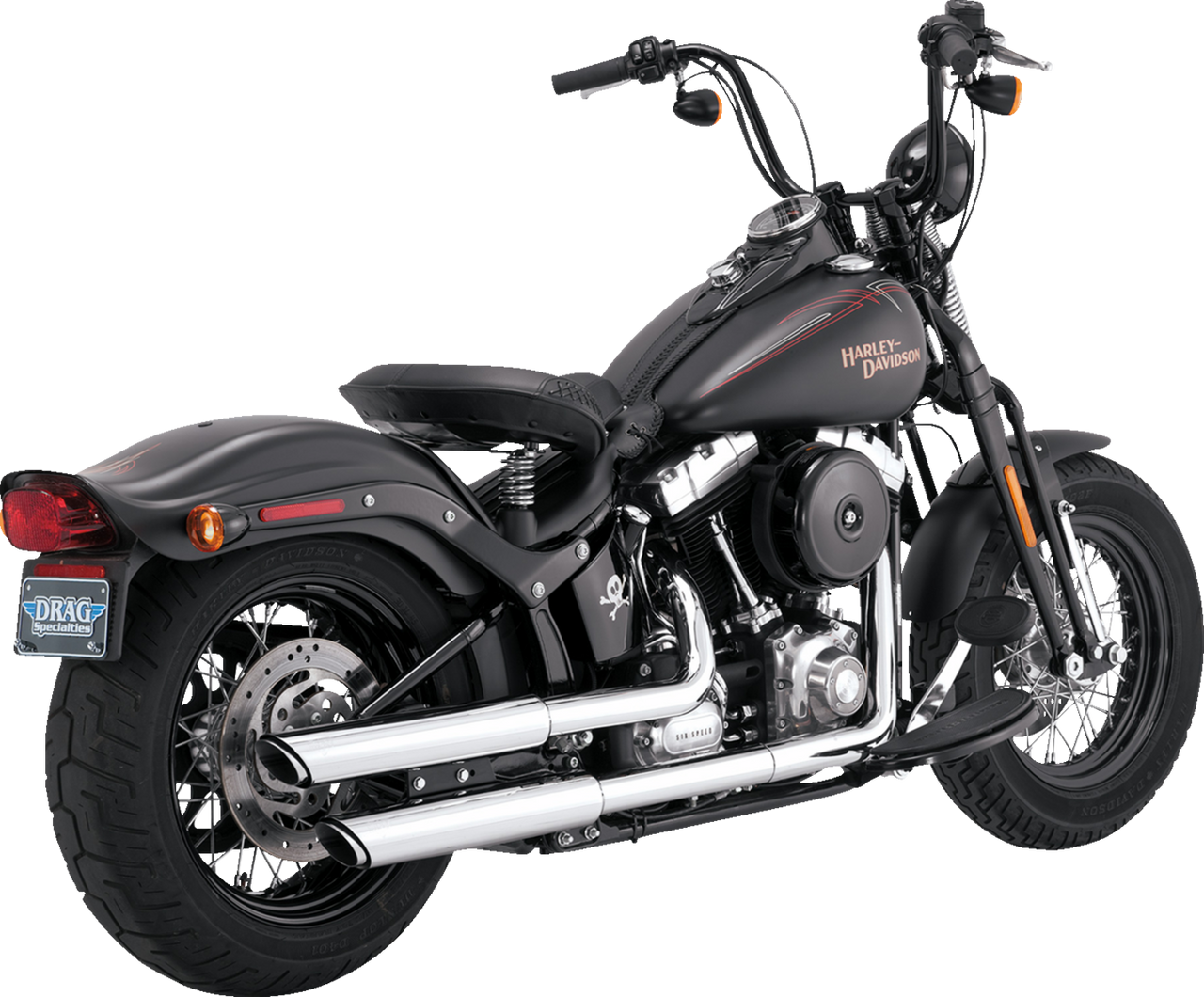 VANCE & HINES 3" Twin Slash Slip-On Mufflers - Chrome 16842