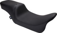 Thumbnail for DRAG SPECIALTIES Predator 2-Up Seat - Vinyl - Smooth - w/ Backrest - FLH/FLTR '08-'23 0801-1499