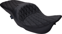 Thumbnail for DRAG SPECIALTIES Freedom Seat - Vinyl - Double Diamond Black Stitch - FLH '97-'07 08011504-4676B