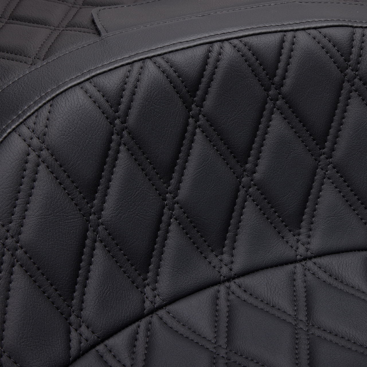 DRAG SPECIALTIES Freedom Seat - Vinyl - Double Diamond Black Stitch - FLH '97-'07 08011504-4676B