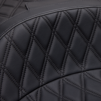 Thumbnail for DRAG SPECIALTIES Freedom Seat - Vinyl - Double Diamond Black Stitch - FLH '97-'07 08011504-4676B