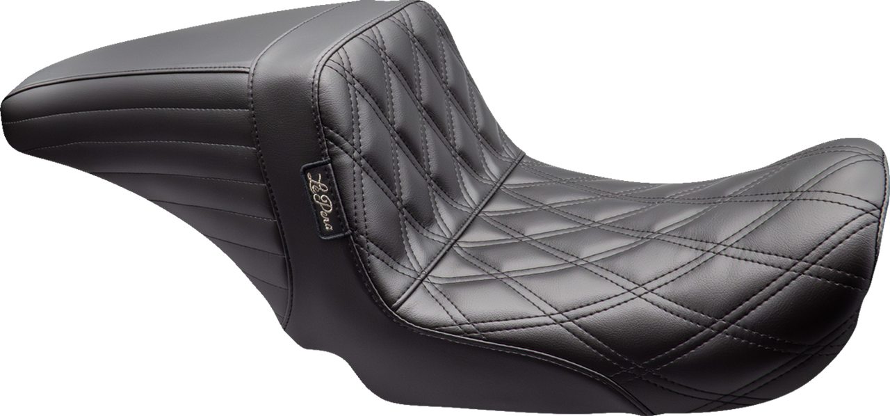 LE PERA Kickflip Up Front Seat - Double Diamond - Black - Dyna '06-'17 LKU-591DD