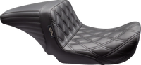 Thumbnail for LE PERA Kickflip Up Front Seat - Double Diamond - Black - Dyna '06-'17 LKU-591DD