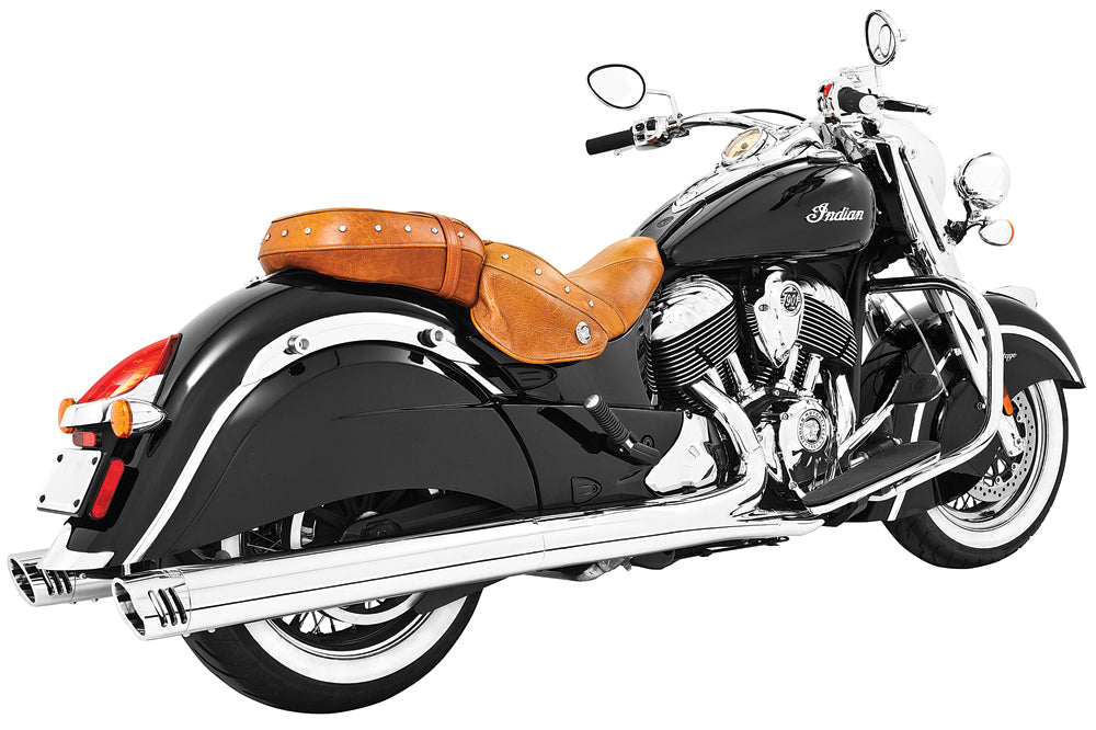 Racing Slip Ons 4" Chrome W/Chrome Tip Indian