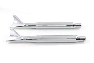 Chrome Tapered Fishtail Muffler Set 27 inch
