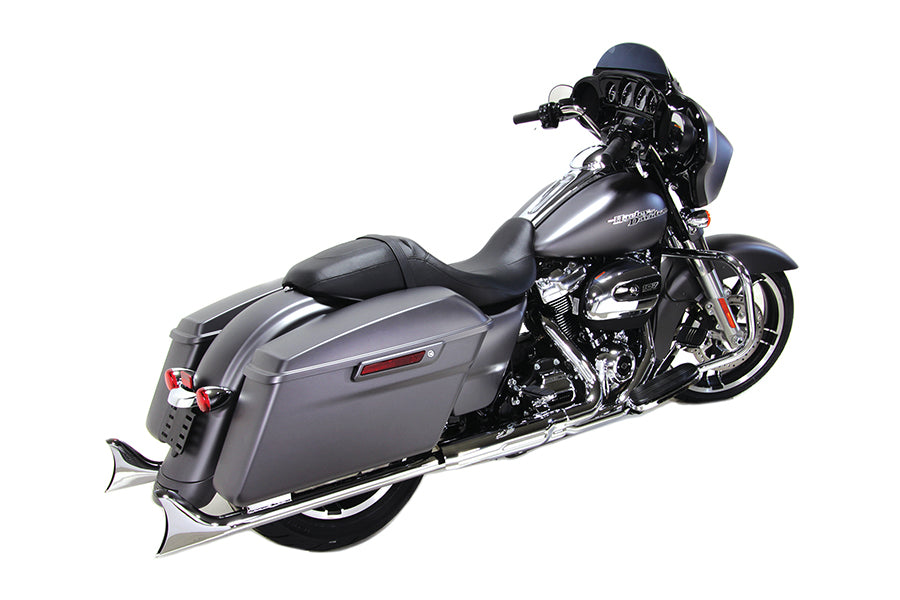 M8 36 inch Straight Fishtail Exhaust Extension Set Chrome