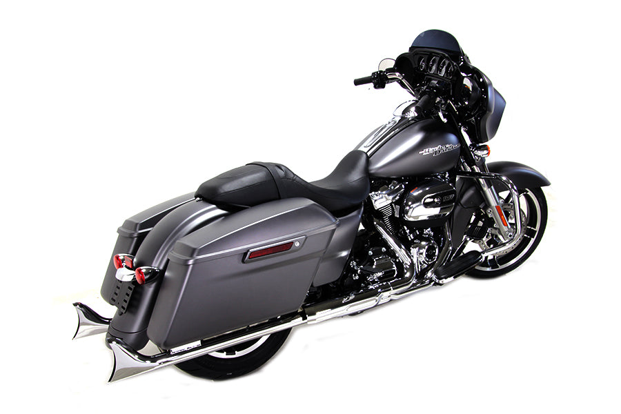 M8 36 inch Straight Fishtail Exhaust Extension Set Chrome