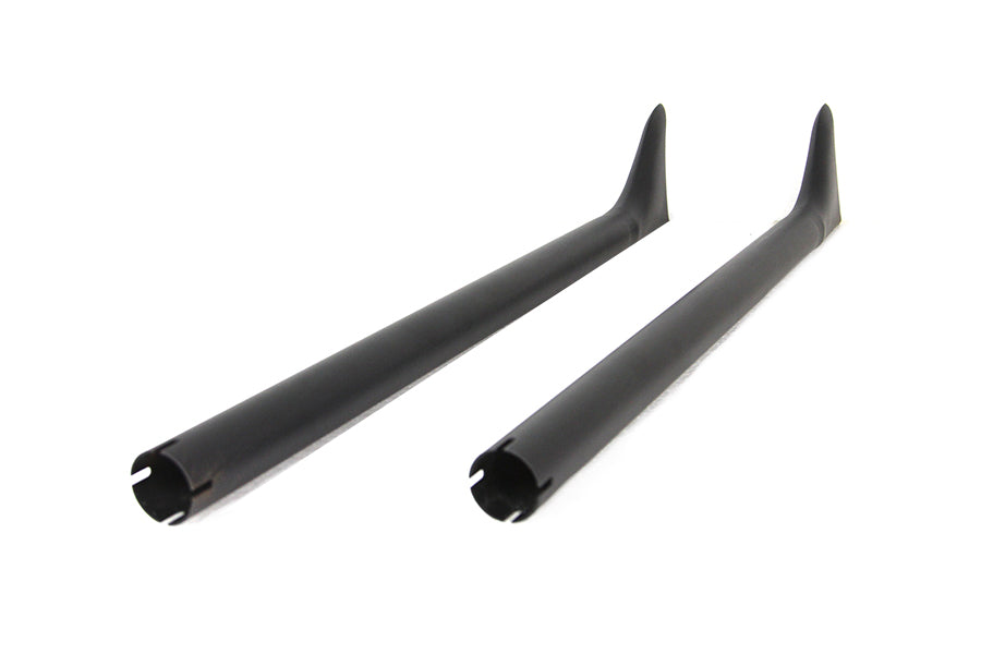 36 inch Straight Fishtail Exhaust Extension Set Black