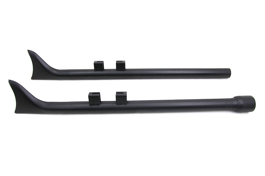 M8 36 inch Straight Fishtail Exhaust Extension Set Black
