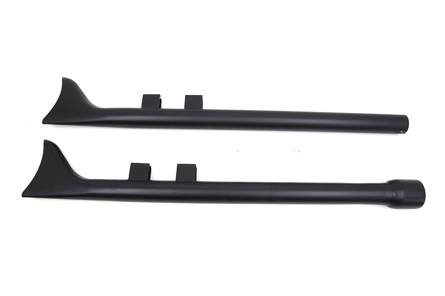 M8 33 inch Straight Fishtail Exhaust Extension Set Black