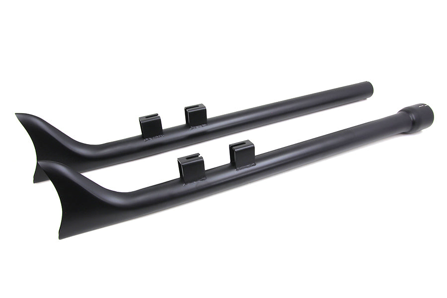 M8 33 inch Straight Fishtail Exhaust Extension Set Black