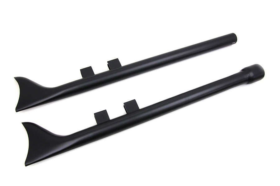 M8 33 inch Straight Fishtail Exhaust Extension Set Black
