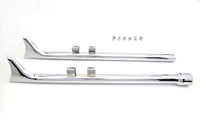 Thumbnail for M8 36 inch Straight Fishtail Exhaust Extension Set Chrome