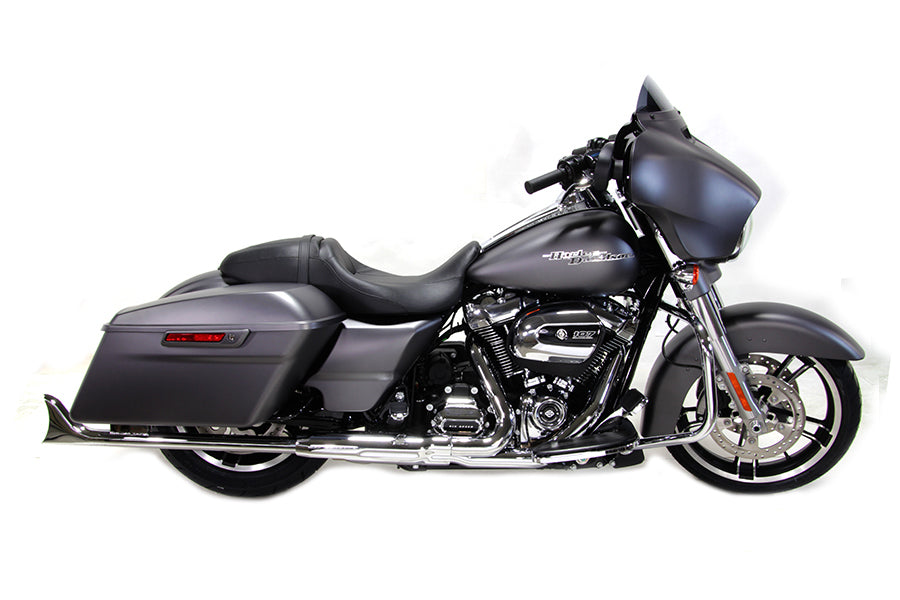 M8 36 inch Straight Fishtail Exhaust Extension Set Chrome