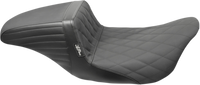 Thumbnail for LE PERA Kickflip Daddy Long Legs Seat - Diamond w/ Gripp Tape - Black - FL '08-'23 LK-597DLDMGP