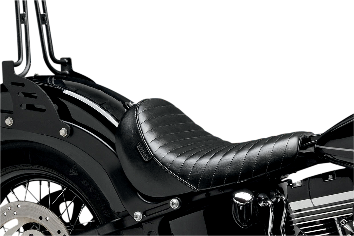 LE PERA Bare Bones Solo Seat - Pleated - Black - FLS/FXS '11-'15 LKS-007PT