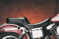 Thumbnail for LE PERA Daytona 2-Up Seat - Without Backrest - Smooth - Black - Dyna '06-'17 LK-515