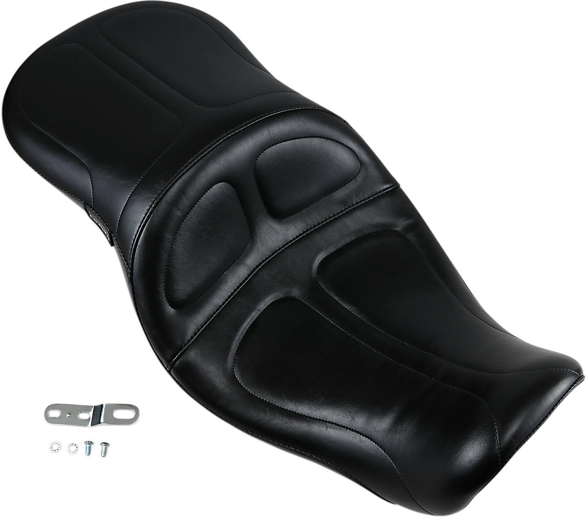 LE PERA Maverick Seat - Without Backrest - Stitched - Black - FLD/FXD '06-'17 LK-970