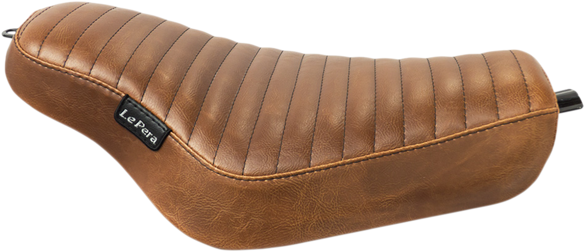 LE PERA Streaker Solo Seat - Pleated - Brown - XL '04-'23 LK-356PTTDV