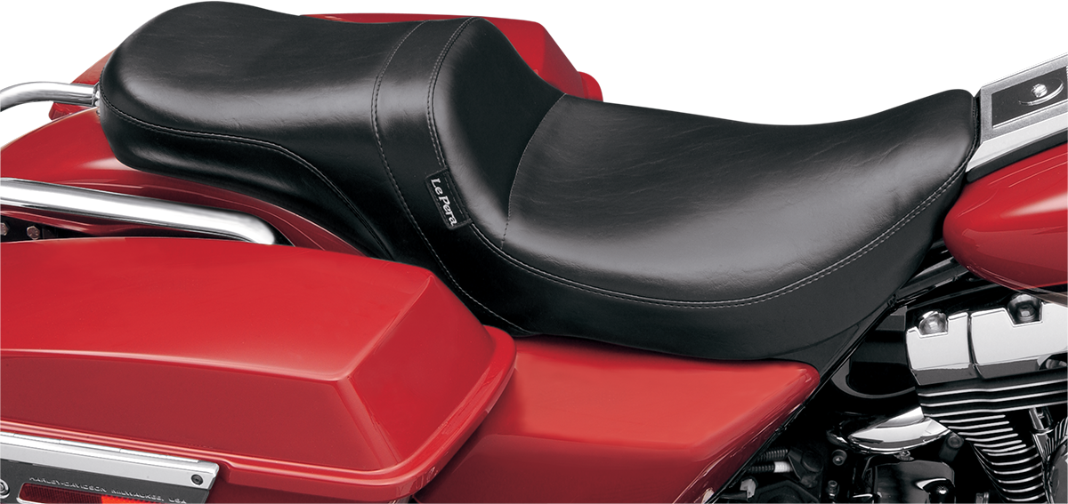 LE PERA Daytona 2-Up Seat - Without Backrest - Smooth - Black - FLHR '02-'07 LH-567RK
