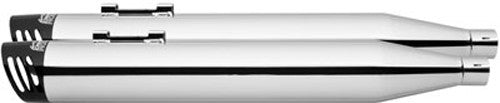 Racing Slip Ons 4" Chrome W/Black Sculpted Tip Flt